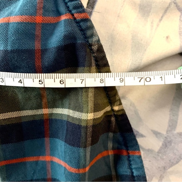 Vintage 90s GAP Shirt Men L Blue Plaid Short Sleeve Button Down Casual Cotton - Picture 6 of 8